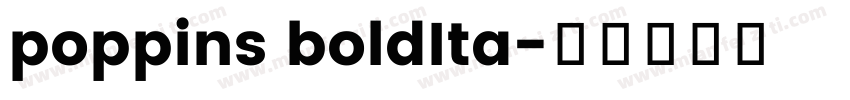 poppins boldIta字体转换